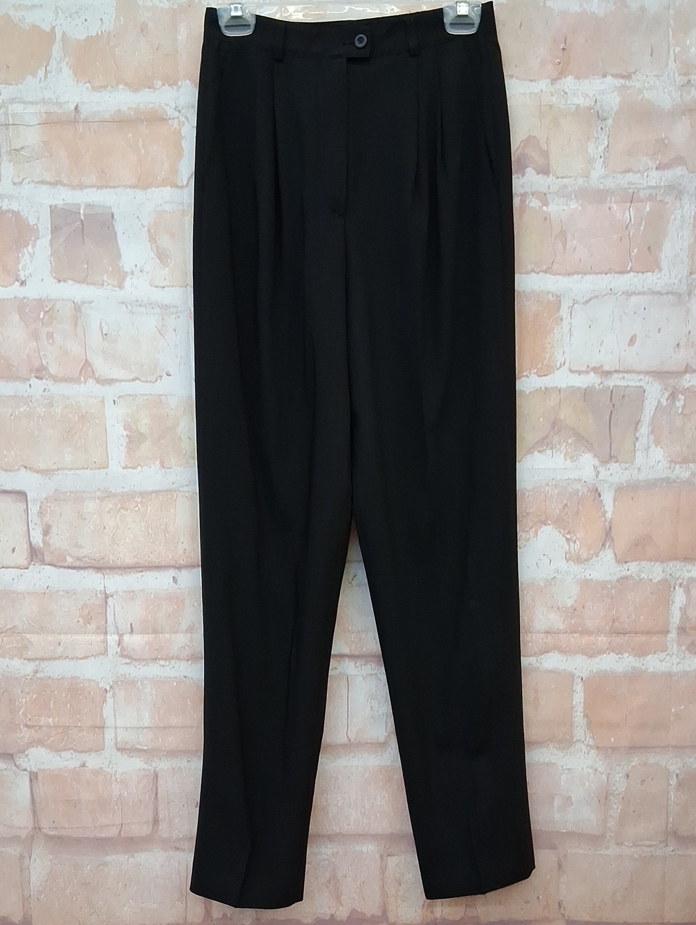 Zanella Black Pleated Dress Pants
